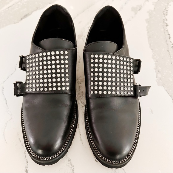 Kurt Geiger Seth Embellished Double Monk-Strap Loafers - Picture 3 of 15
